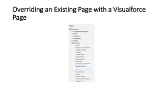 Overriding an Existing Page with a Visualforce
Page
 