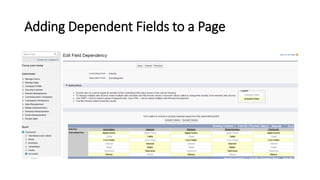 Adding Dependent Fields to a Page
 