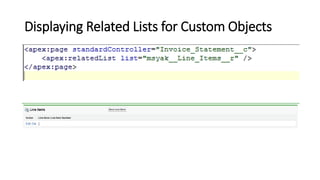 Displaying Related Lists for Custom Objects
 