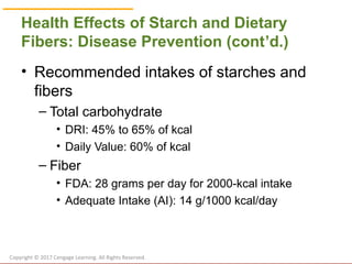 Starch Intake Chapter 3: Carbohydrates | PPT