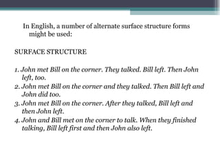 TRANSED Chapter3 The Semantic Structure of Language | PPT