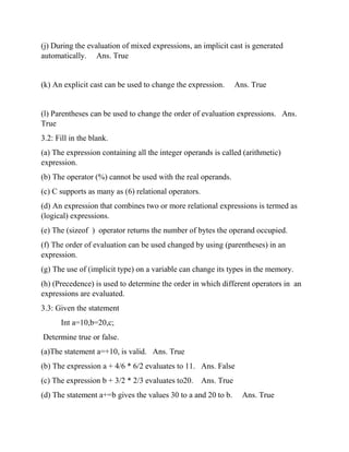 Chapter 3 : Balagurusamy Programming ANSI in C | PDF