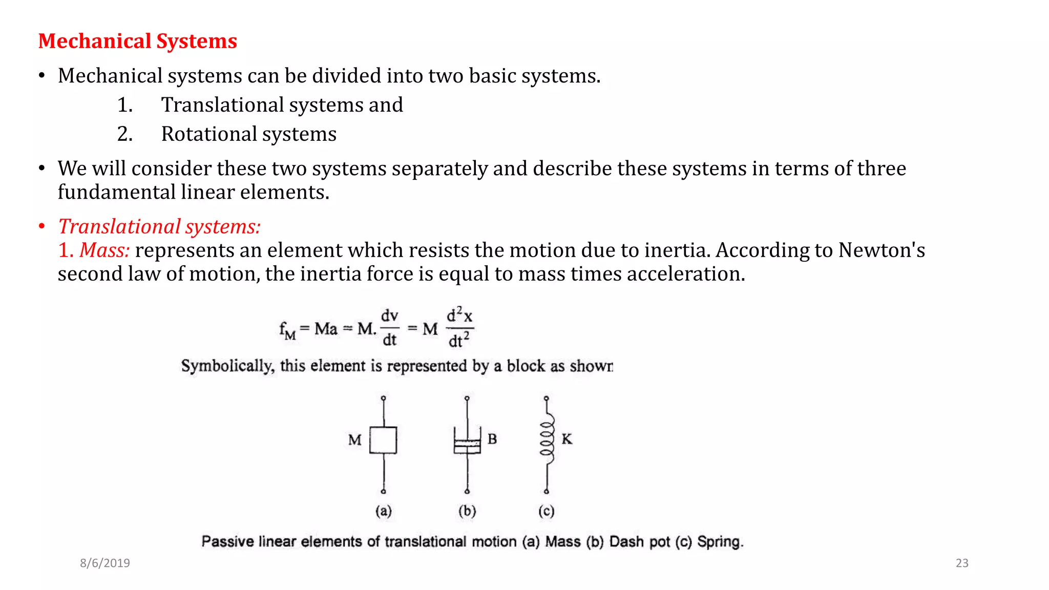Chapter 3 mathematical modeling of dynamic system | PPTX