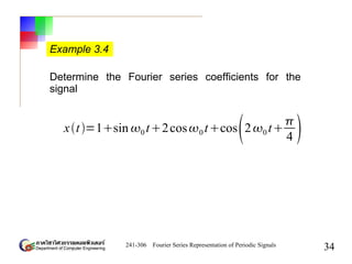 Chapter3 - Fourier Series Representation of Periodic Signals | PDF