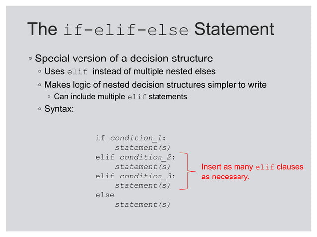 Decision Structures and Boolean Logic | PPT | Programming Languages ...