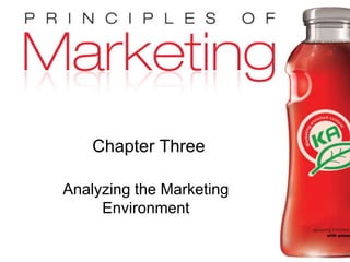 Chapter 3- slide 1
Copyright © 2009 Pearson Education, Inc.
Publishing as Prentice Hall
Chapter Three
Analyzing the Marketing
Environment
 