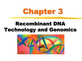 Chapter 3
Recombinant DNA
Technology and Genomics
 