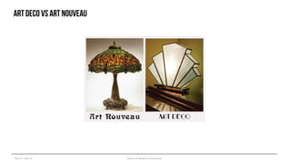 Year III – Sem VI History of Modern Architecture
Artdeco vs art nouveau
 