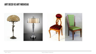 Year III – Sem VI History of Modern Architecture
Artdeco vs art nouveau
 