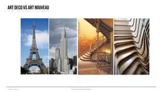 Year III – Sem VI History of Modern Architecture
Artdeco vs art nouveau
 