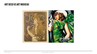 Year III – Sem VI History of Modern Architecture
Artdeco vs art nouveau
 