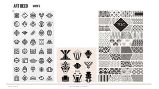 Year III – Sem VI History of Modern Architecture
Artdeco motifs
 