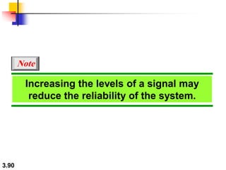 3.90
Increasing the levels of a signal may
reduce the reliability of the system.
Note
 