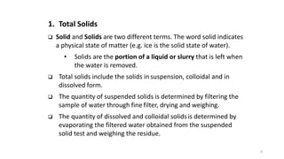 water characteristics and sampling water | PPTX