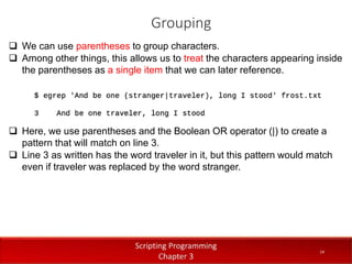 Chapter 3: Introduction to Regular Expression | PPTX