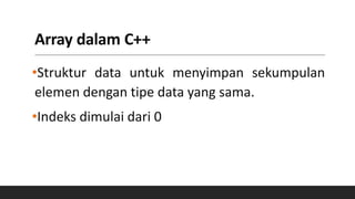 Penggunaan Prosedur dalam array dengan pemrograman c++ | PDF