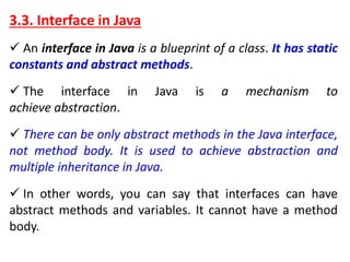 Java notes of Chapter 3 presentation slides | PPT