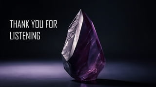 THANK YOU FOR
LISTENING
 