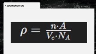  DENSITY COMPUTATIONS
 