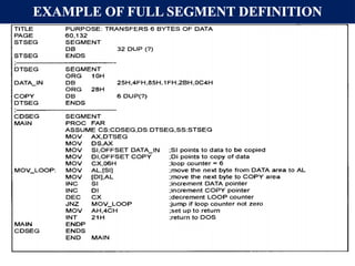 EXAMPLE OF FULL SEGMENT DEFINITION
 
