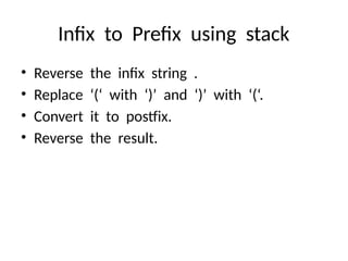Stack, implementation using array and linked list | PPTX
