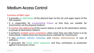 Chapter3.pdf - Data Link Layer LLC and MAC SubLayers | PDF