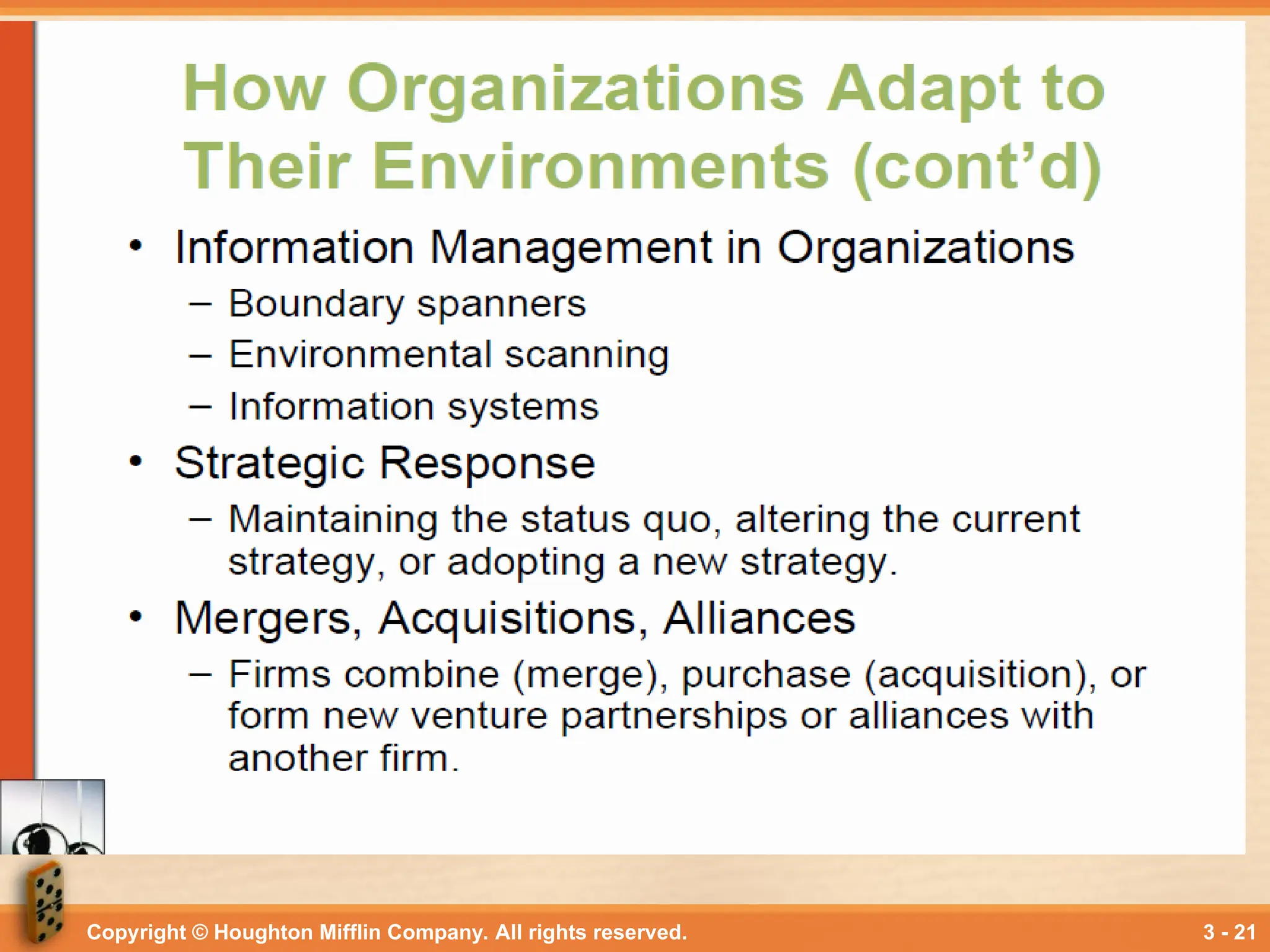 Copyright © Houghton Mifflin Company. All rights reserved. 3 - 21
 