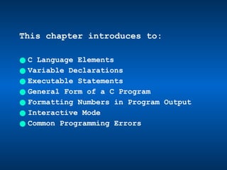 Chapter3.pptx Overview C - Explore the C program environment and know ...