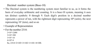 Formulation Numbering System Example chapter three data representation and numbering system | PDF