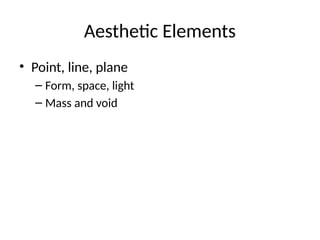 Chapter 3 principles of architectural design | PPTX