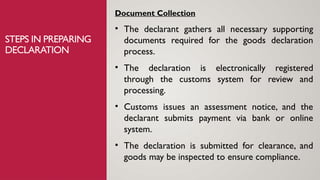 Comprehensive Guide to Goods Declarations in Customs Procedures | PPTX