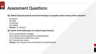 Comprehensive Guide to Dynamic Memory Allocation in C++ Programming | PPTX