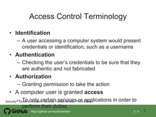 Chapter 3 access control fundamental i | PDF