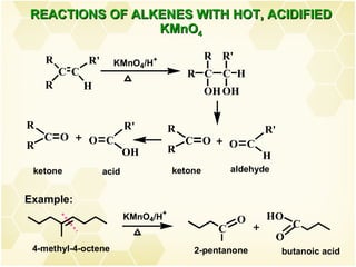 REACTIONS OF ALKENES WITH HOT, ACIDIFIED KMnO 4 