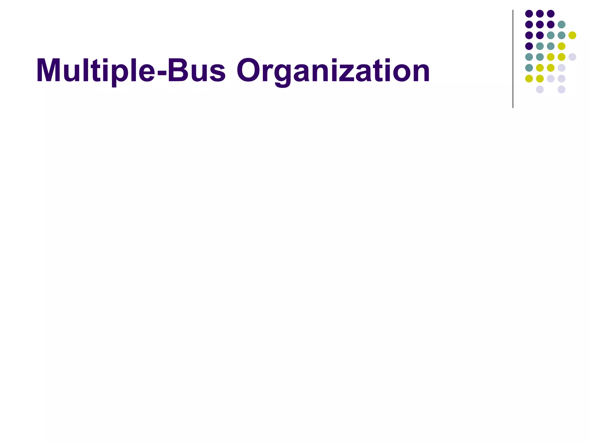 Multiple-Bus Organization Memory b us data lines Figure 7.8. Three-b us or ganization of the datapath. Bus A Bus B Bus C Instruction decoder PC Re gister f ile Constant 4 ALU MDR A B R MUX Incrementer Address lines MAR IR 
