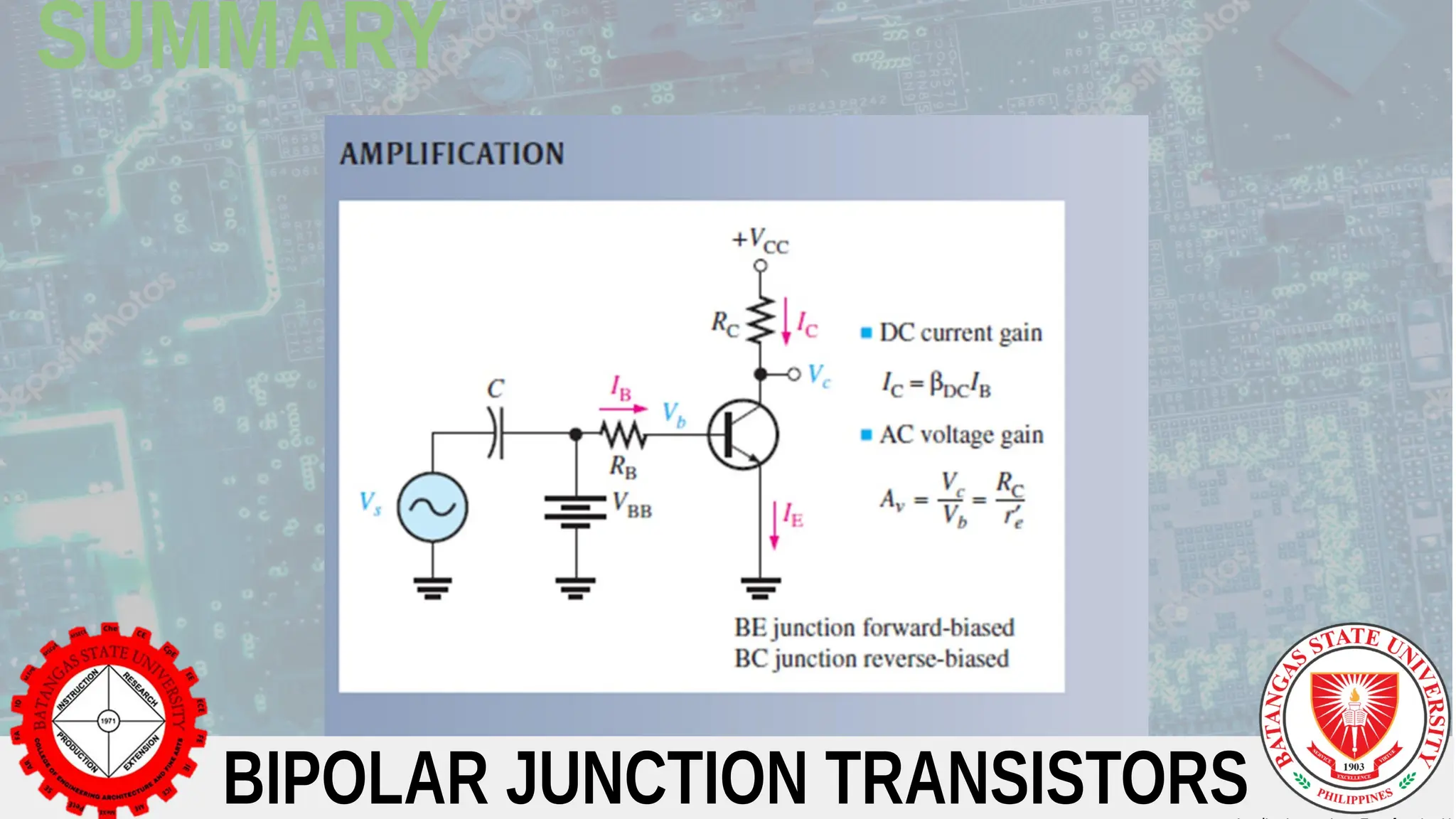 Chapter (3) - Bipolar Junction Transistor | PPTX