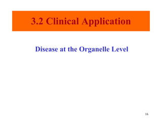 3.2 Clinical Application Disease at the Organelle Level 