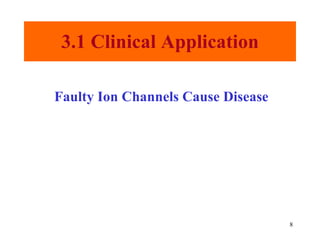 3.1 Clinical Application Faulty Ion Channels Cause Disease 