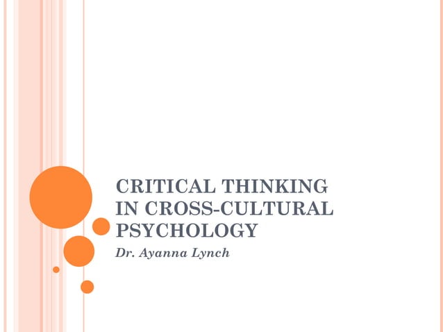 Chapter 3 - Critical thinking | PPT