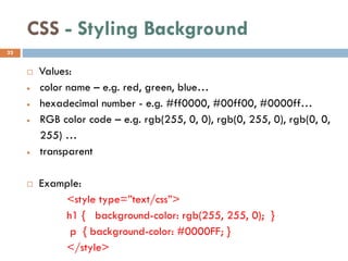 Chapter Three - WEB programming CSS note | PDF