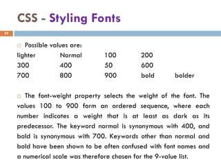 Chapter Three - WEB programming CSS note | PDF