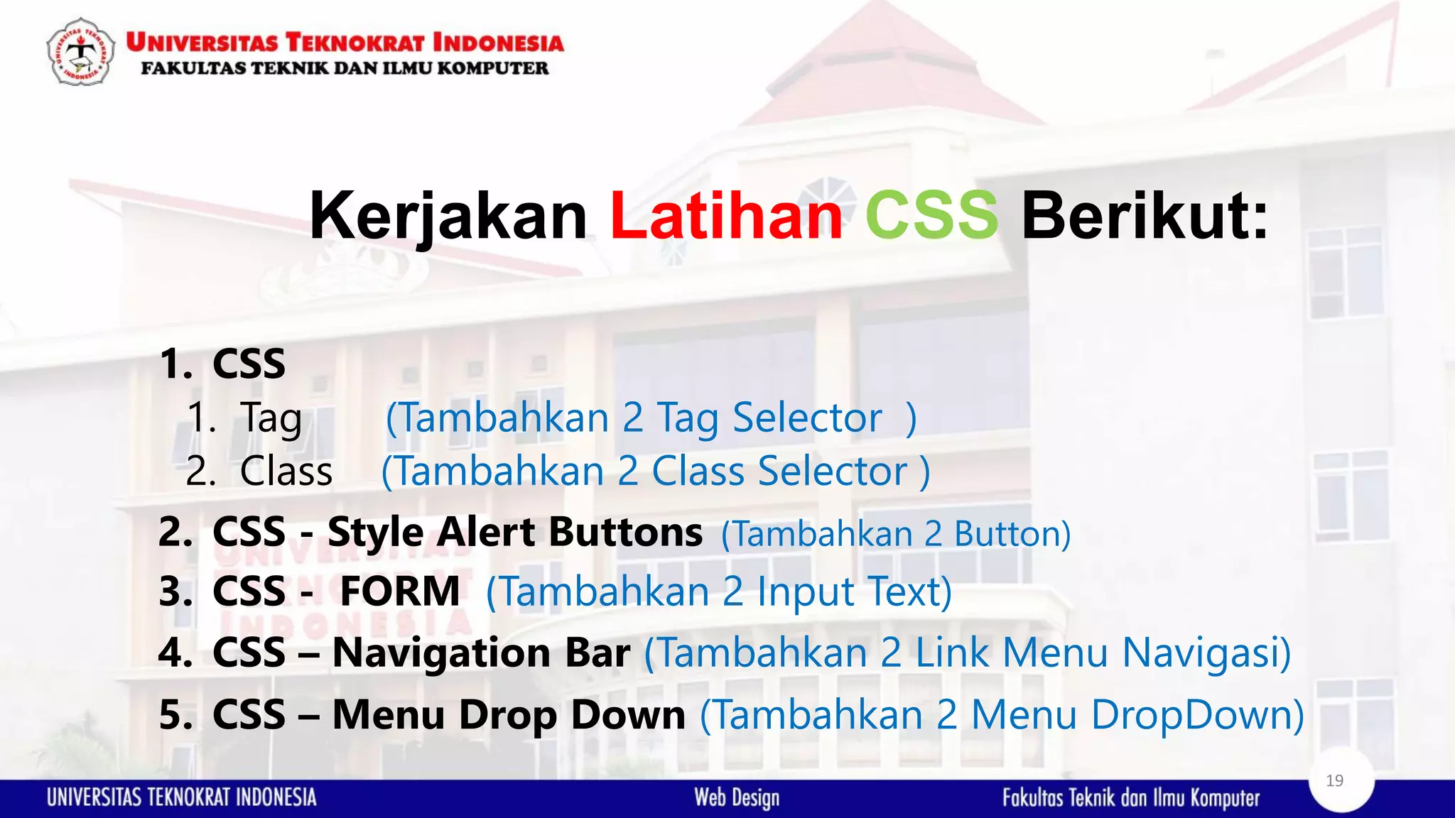 Chapter 3 CSS - Latihan | PPT