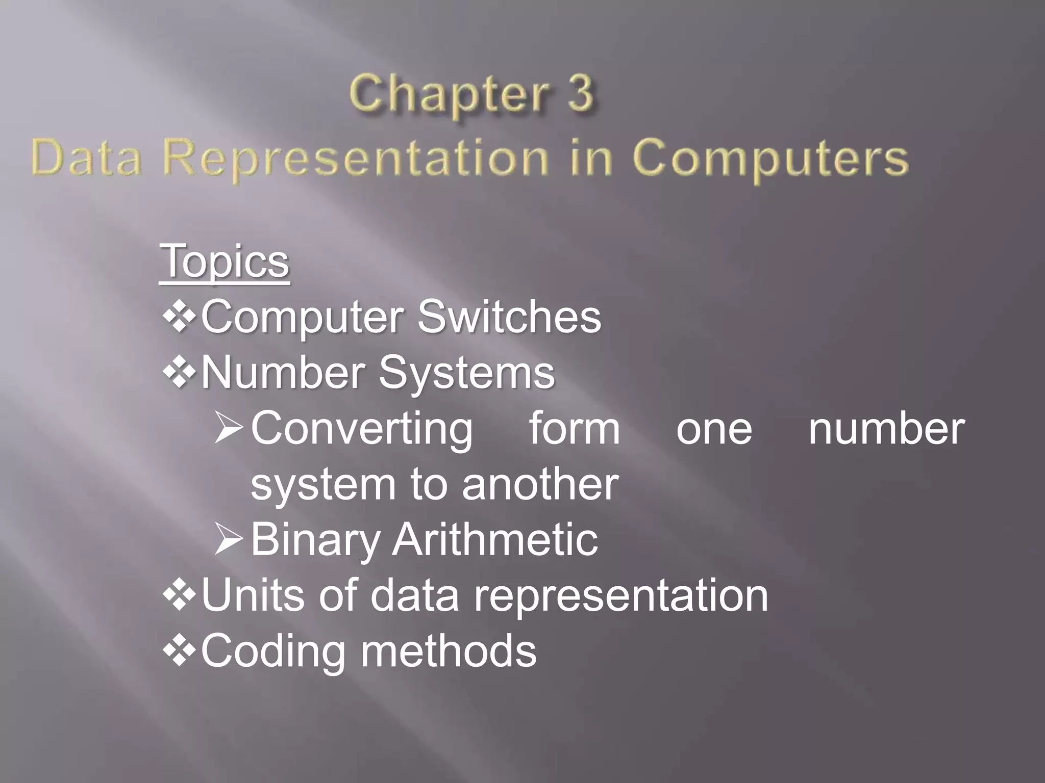 Chapter 3-Data Representation in Computers.ppt | Programming Languages ...