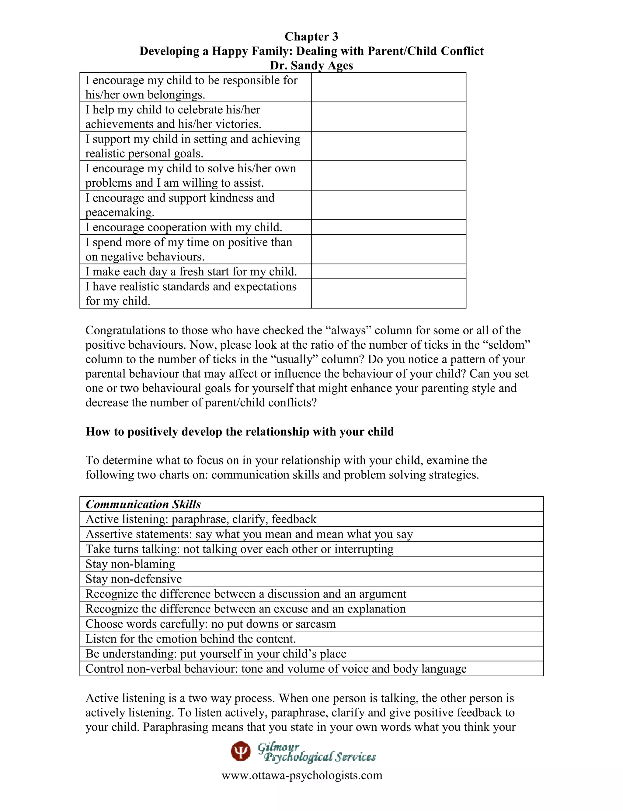Dealing with Parent Child Conflict | PDF