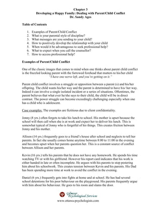 Dealing with Parent Child Conflict | PDF