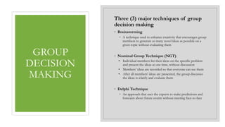 Chapter 3 decision making (3) | PPTX
