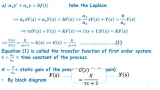 Chapter 3-Dynamic Behavior of First and Second Order Processes-1.pptx