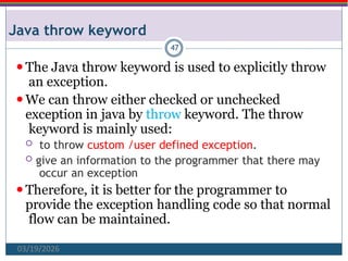 Comprehensive Guide to Java Exception Handling and Error Management | PPTX