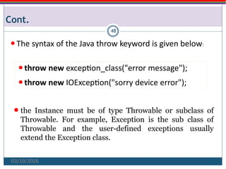 Comprehensive Guide to Java Exception Handling and Error Management | PPTX