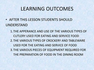 FOOD SERVICE EQUIPMENT | PPTX